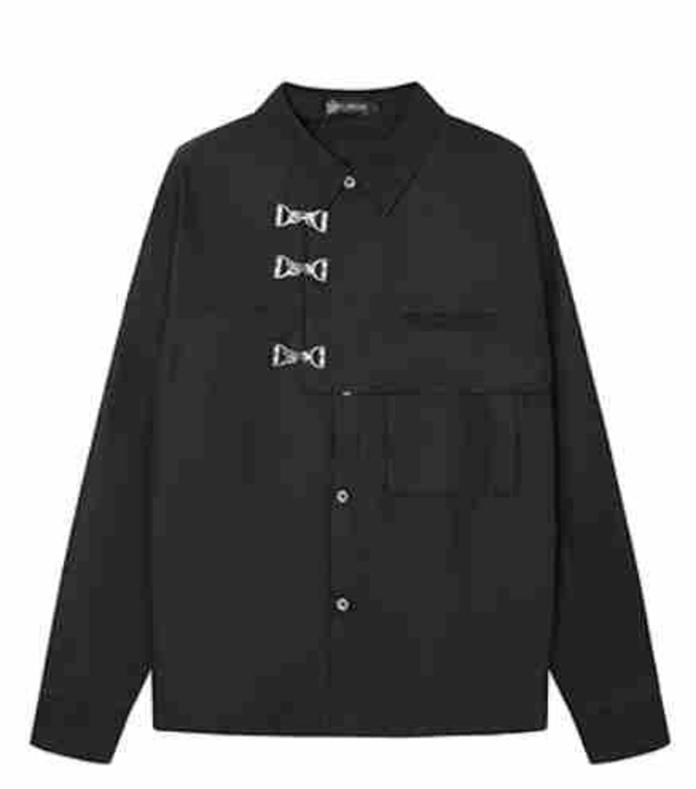 Black Asymmetric Utility Shirt